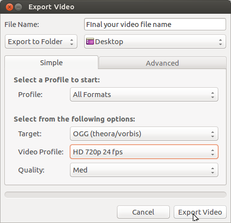 Openshot - Exporting video.png