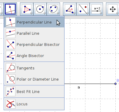 Geogebra 10 perpendicular line through point.png