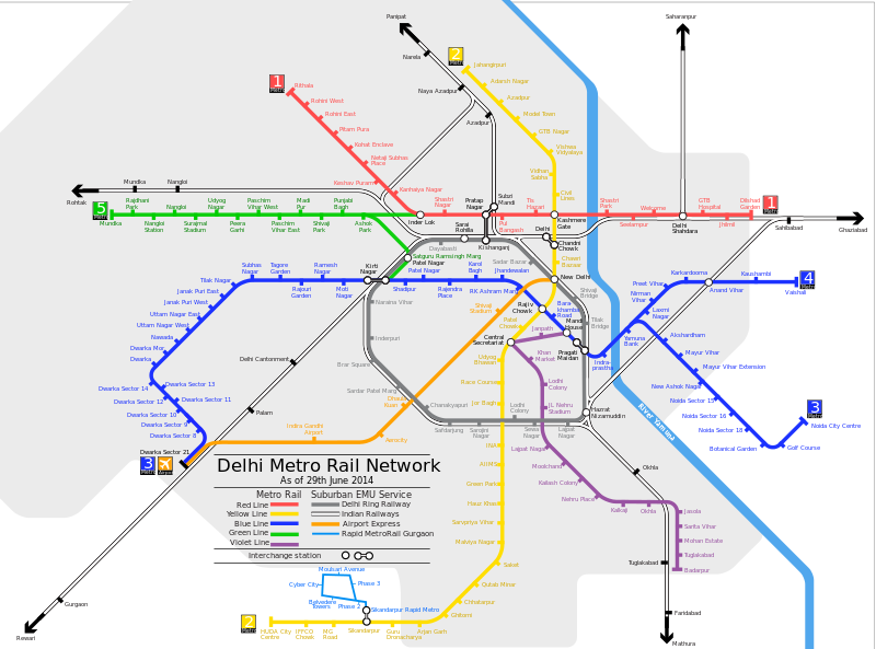 File:Delhi metro rail network.svg