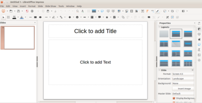 Opening a presentation