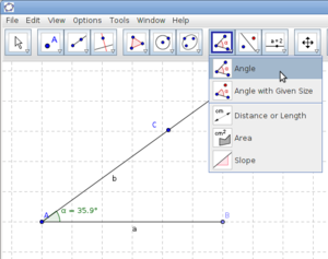 Geogebra 7 Rotate a ray.png