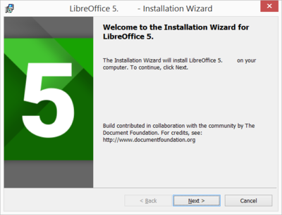 Installation wizard