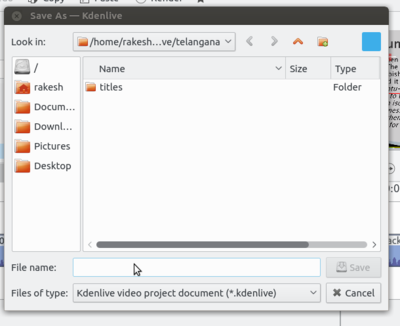 save your project for continue your work later