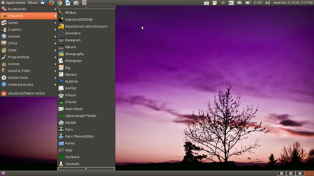 Edubuntu 1 Education Menu has many educational Applications.png
