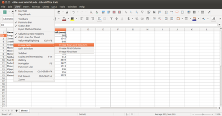LO Calc 2 Freeze rows and columns.png