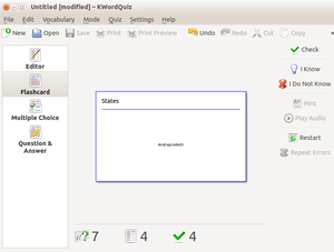 KWordQuiz 4 Flashcard option.png