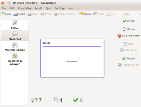 KWordQuiz 4 Flashcard option.png